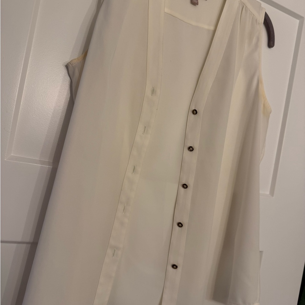 Banana Republic Ivory Sleeveless Top